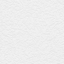 Gypsum Plaster Finish Paintable Wallpaper White Norwall Wallcovering 48918 - £18.91 GBP