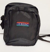 Vintage TEK Mini Camera Shoulder Bag Pouch Purse Crossbody Nylon Black 80&#39;s-90&#39;s - £47.14 GBP