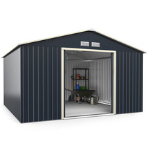 11 X 10 Metal Storage Shed for Garden &amp; Tools w/Sliding Double Lockable ... - £1,096.17 GBP