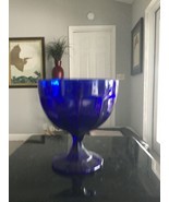 US Glass Co Colbert Blue Footed Sherbet or Desert Dish - $25.64 CAD