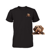 Funny Wirehaired Pointing Griffon Dog Peeking Pocket Tshirt Cute Puppy D... - €15,72 EUR+