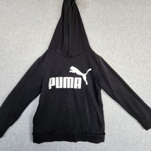 Puma Hoodie Black Athletic Sweatshirt Boys&#39; Size Small (7/8) - $11.69
