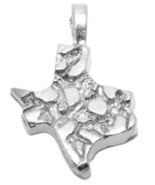 State of Texas Nugget .925 Sterling Silver Pendant Charm - $25.99