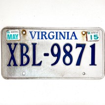 2015 United States Virginia Base Passenger License Plate XBL-9871 - £14.66 GBP