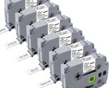 6Pack Tz/Tze Tape Compatible With Brother Label Maker Tape 12Mm 0.47 Lam... - $39.99