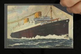 Vintage Travel Postcard Venezuela to USA Cruise Ship Lloyd Bremen Columbus - $9.78