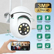 Ultra HD Smart Dual Lens Surveillance Camera 3MP 4X Digital Zoom - Wirel... - £17.33 GBP+