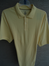 Saddlebred Polo Shirt L Classic Cotton Blend Pique Knit  S/S  YELLOW - $17.81