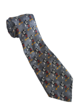 Disney Mickey Unlimited Mens Tie Gray Necktie Italy Fathers Day Gift Idea Dad - £11.93 GBP