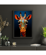 West African Ankara Style Giraffe Printable Wall Art Digital Print - Hom... - £9.18 GBP