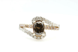 1.40ct Natural Fancy Brown &amp; 6pp Intense Pink Diamond Engagement Ring - £2,899.26 GBP