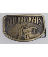 Vintage Raleigh Lights Trucker Antiqued Brass Metal Belt Buckle - $349.86 MXN