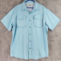 RedHead Shirt Mens Extra Large Blue Outdoor Fishing Vented Casual Button Up - £18.96 GBP