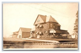 RPPC Mother and Child in Front of Home Wood Boardwalk Sidewalk UNP Postcard U4 - $3.51