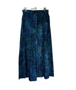 handmade vintage blue batik wrap maxi skirt - $44.54