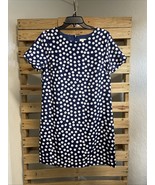 J.Crew Outlet Blue White Polka Dot Short Sleeve Knee Length Dress Size 4... - $146.41 MXN