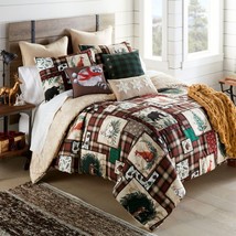 Donna Sharp Woodland Holiday Comforter Set Lodge Rustic Christmas Red Plaid New - £68.71 GBP+