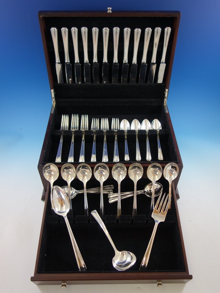 John and Priscilla by Westmorland Sterling Silver Flatware Set Service 6... - $3,955.05