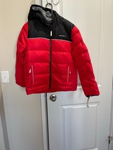 BNWT Eddie Bauer Classic Down Jacket, 650 Fill Power, Boys, size L-14, Red/black - £54.91 GBP