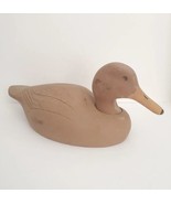 1970s Vintage Wooden Mallard Duck Decoy Hand-Crafted Carved Heavy Hollow - £38.21 GBP