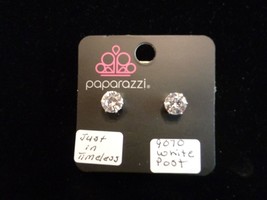 Paparazzi Earrings (new) Just In Timeless/White Post 9070 - £6.82 GBP