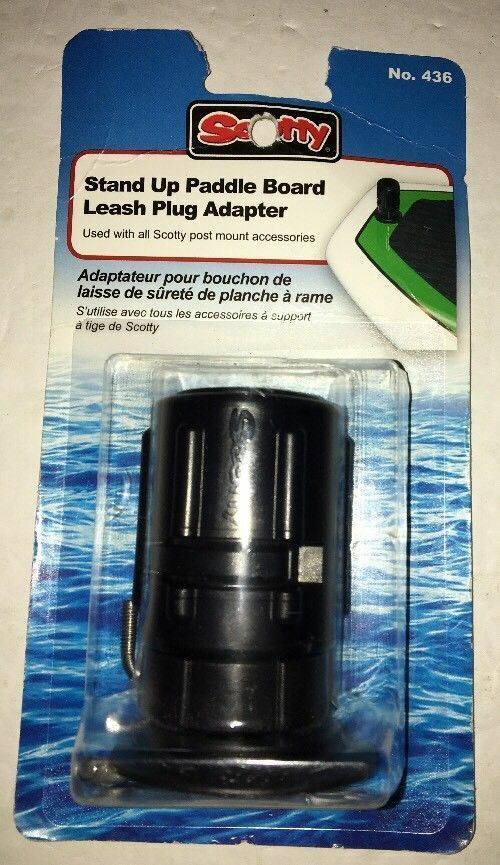 Scotty 436 Stand Up Paddle Board Leash Plug Adapter W 2 J Hooks-SHIPS N 24 HOURS