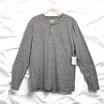 Flag &amp; Anthem Shirt Men&#39;s Extra Large Gray Henley Long Sleeve Soft Knit NWT - $22.06