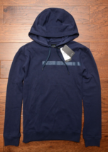 Armani Exchange $150 A|X Men Navy Organic Cotton Hooded Pullover Hoodie ... - $65.33