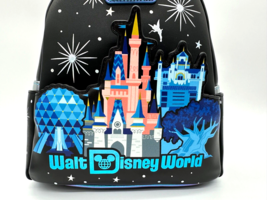 Disney Parks WDW Icons Loungefly Mini Backpack Cinderella Castle EPCOT H... - £51.31 GBP