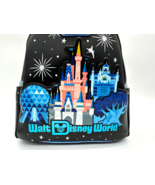 Disney Parks WDW Icons Loungefly Mini Backpack Cinderella Castle EPCOT H... - £51.74 GBP