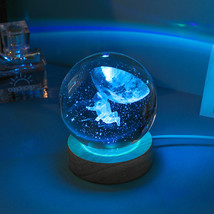 Crystal Ball Colorful Luminous Wooden Base - £16.50 GBP
