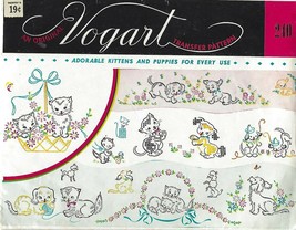 Vintage sewing ~ cute animal transfer patterns ~ Vogart no 240 ~ 1960s?   - $5.89