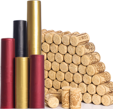 Guudoo 200 PCS Wine Bottle Corks and Seals, 100 Count Natural Wine Corks... - £23.83 GBP