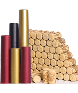 Guudoo 200 PCS Wine Bottle Corks and Seals, 100 Count Natural Wine Corks... - £23.52 GBP