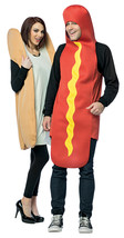 Rasta Imposta Hot Dog and Bun Couples Costume, Packaged Together Tan - £137.10 GBP