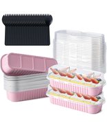 Mini Cake Pans with Lids and Spoons, Small Aluminum Foil Loaf Pans, Rect... - $15.30 CAD