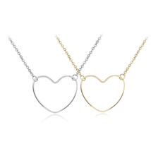 Heart Necklace Love Pendant Chain Silver Women Gift Girl Present Girlfri... - £4.00 GBP+