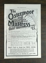 Vintage 1904 The Ostermoor Bed Mattress Full Page Original Ad 721 - $6.64