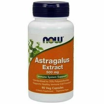 NEW NOW Astragalus Extract 500 mg Immune System Support Vegan 90 Vegetarian Caps - £12.78 GBP