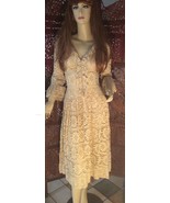  Vintage 1960’s/1970’s Boho Bell Sleeve Crochet Dress - £137.84 GBP