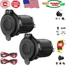 Compact 12V Cigarette Lighter Socket with Long Wire - Ideal for ATVs &amp; RVs - $22.49 CAD