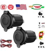 Compact 12V Cigarette Lighter Socket with Long Wire - Ideal for ATVs &amp; RVs - $22.57 CAD