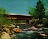 Covered Bridge Jackson New Hampshire NH 1956 Kodachrome Chrome Postcard C1 - £2.14 GBP