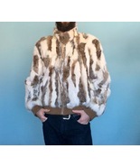 Rabbit Fur Coat, Genuine Leather - Wilsons Leather Maxima Size XL - £280.89 GBP
