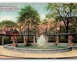 Wicker Park Fountain Chicago Illinois IL UNP DB Postcard Y2 - $2.92