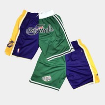 Los Angeles Lakers &amp; Boston Celtics Vintage Basketball Shorts Final Edition - £39.88 GBP