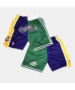 Los Angeles Lakers &amp; Boston Celtics Vintage Basketball Shorts Final Edition - £39.74 GBP