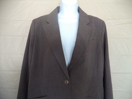 Womens Blazer.. Covington.71% Polyester/27% Rayon/2%Spandex.BrowNo Fur., Size n. - £9.30 GBP