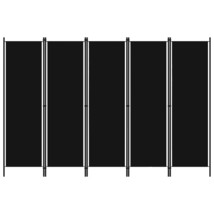  5-Panel Room Divider Black 98.4&quot;x70.9&quot; - $129.19
