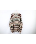 NOS Vintage 90s Streetwear Mens Large Heavyweight Cotton Knit Fair Isle ... - $98.95